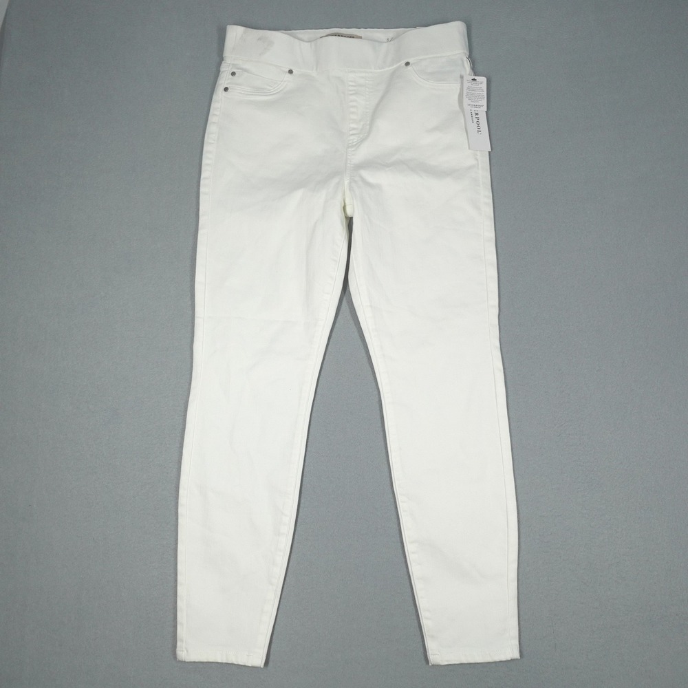 Liverpool Pants Womens 8/29 White Gia Glider Pull On Skinny Jeans LM2111QY-W NWT